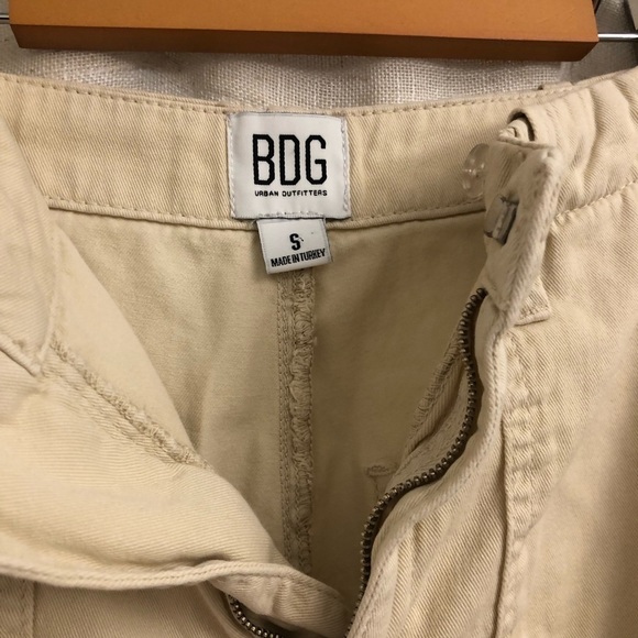 URBAN OUTFITTERS BDG LIGHT TAN BEIGE CARGO JOGGER COTTON PANT SIZE SMALL Y2K - Picture 2 of 7